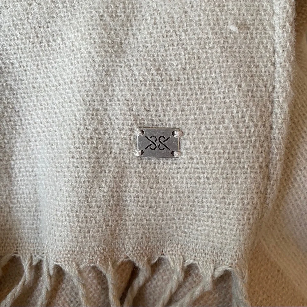 SOIA & KYO Woven Scarfigan Blanket With Fringe NWT